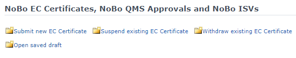 How can a NoBo suspend or withdraw an EC Certificate in ERADIS?